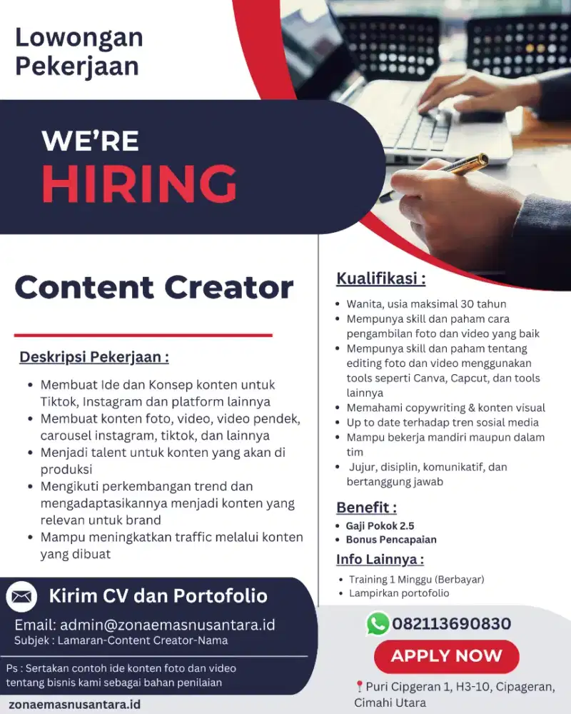 Lowongan Kerja Content Creator