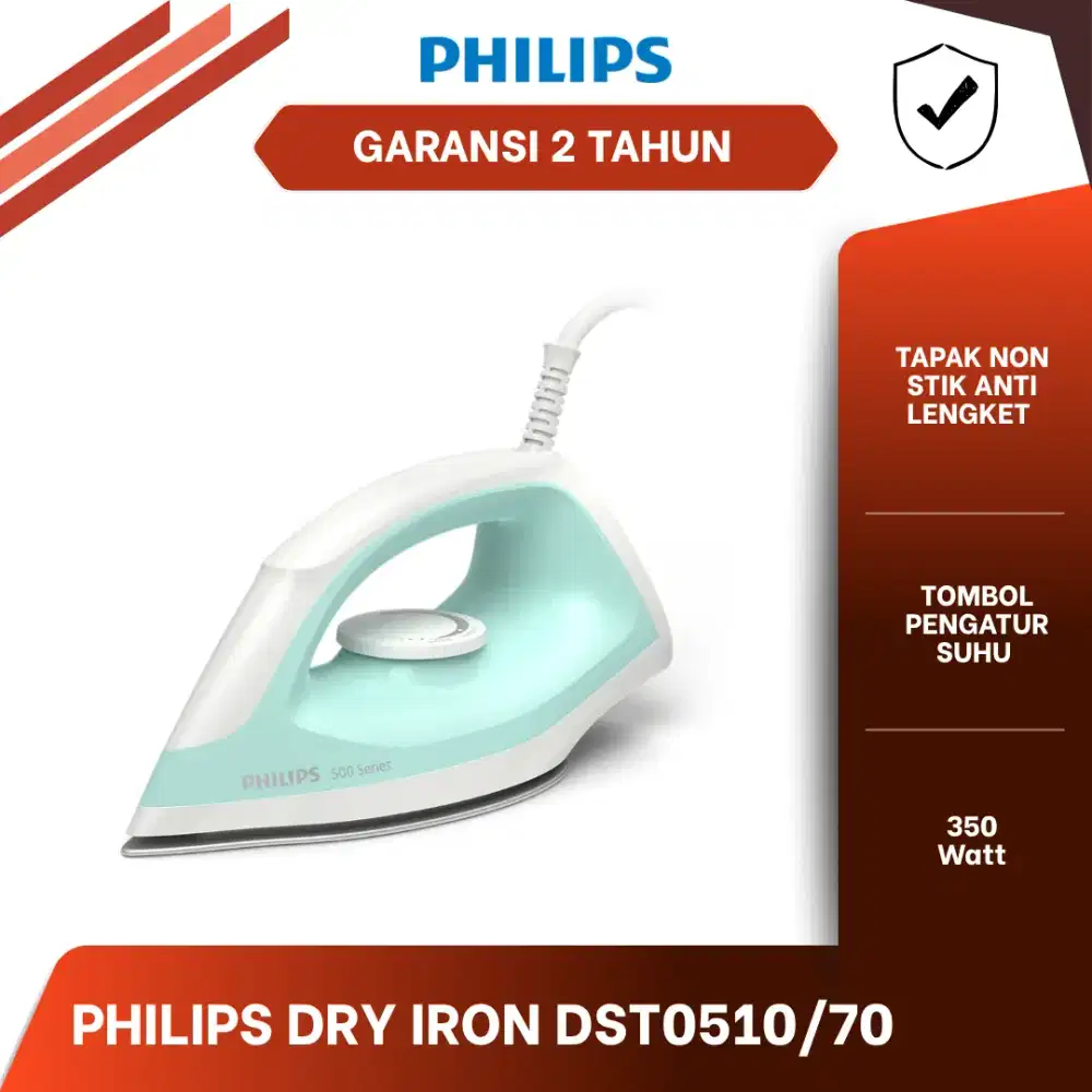 PHILIPS Dry Iron DST0510/70 Setrika Philips DST0510 (GARANSI RESMI)