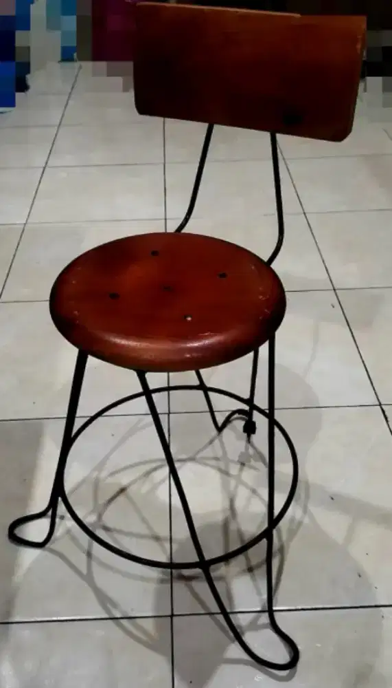 Kursi  kayu besi kokoh & estetik