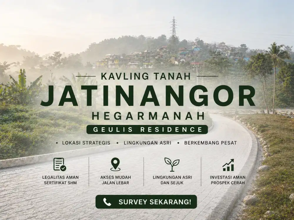 Kalving Tanah SHM Jatinangor Cicil 36x Strategis Dekat Unpad Cocok Untuk Rukos