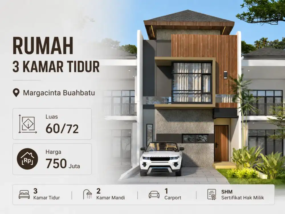 Rumah 2 Lantai Ciwastra Bandung – 3 Kamar Tidur, Dekat Tol Buah Batu Harga 750 Juta