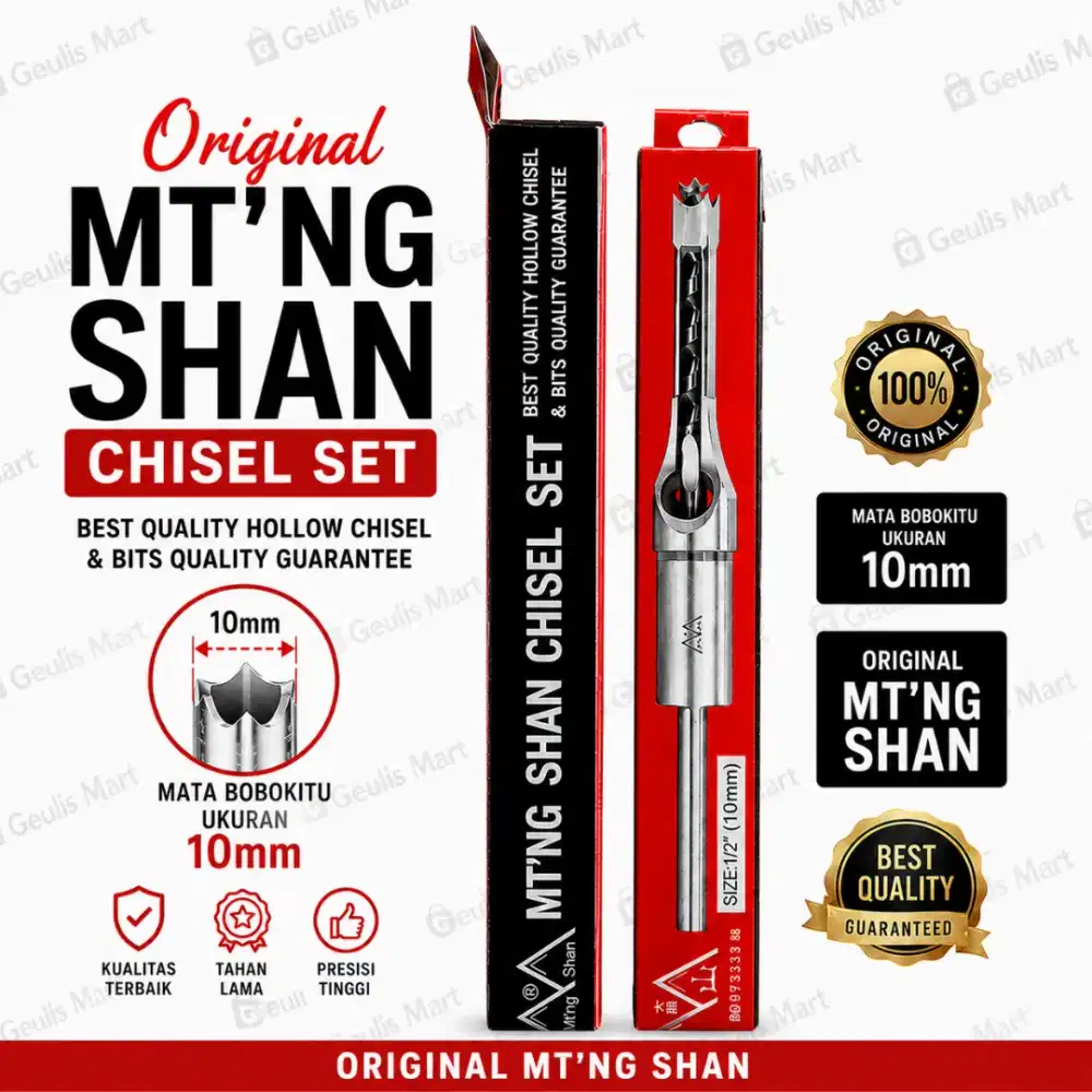 MT'NG SHAN Original  Taiwan mata bobok kayu 10mm dan 12,7mm