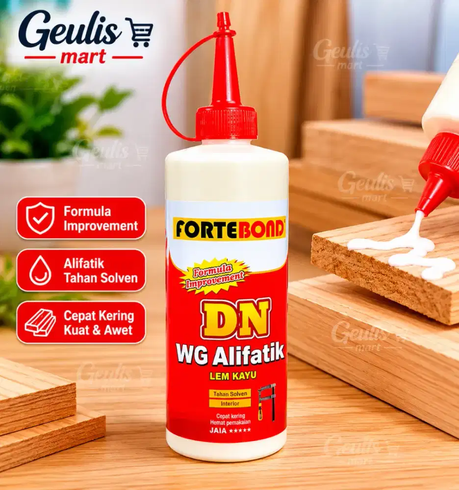 Porte Bond,lem Dn alifatik 600 gram,lem kayu lem triplek