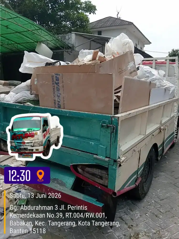 Jasa buang puing dan angkut sampah