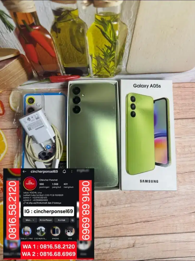 Jual hp samsung A05s 6/128 segel istimewa siap pakai