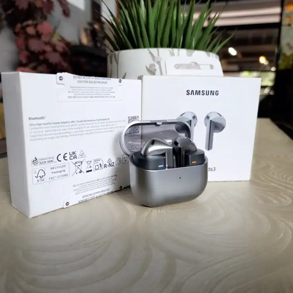 Samsung Buds 3 Original Silver Fullset Non Pro Fe Headset Blutooth TWS