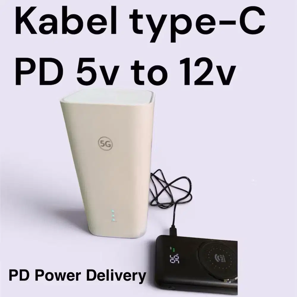 PB Kabel Converter type C 5volt to 12volt tancap Powerbank PD