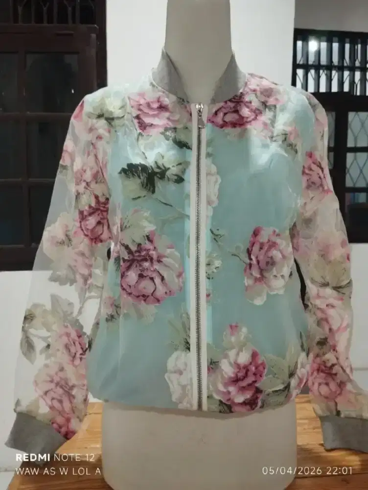 Jaket blue flower