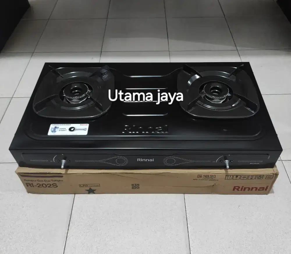 KOMPOR GAS RINNAI 2TUNGKU RI-202S (BARU DAN BERGARANSI)