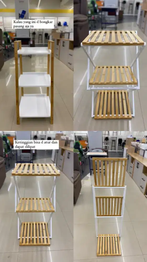 Promo Rak penyimpanan Bamboo Estetik