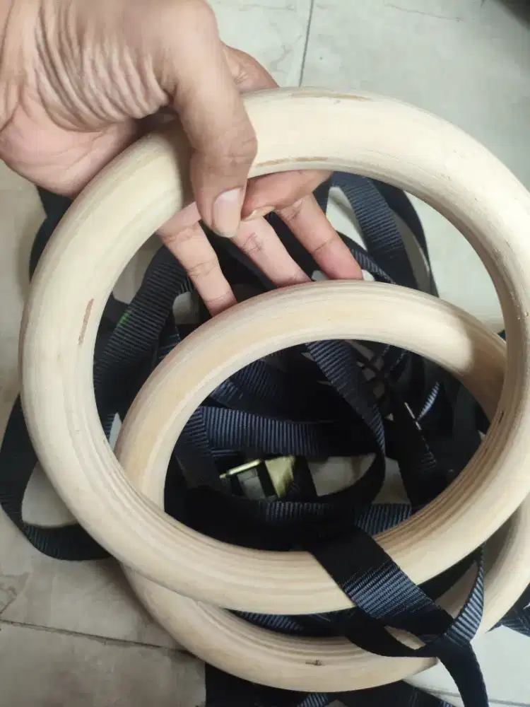 Gymnastic ring wooden ring