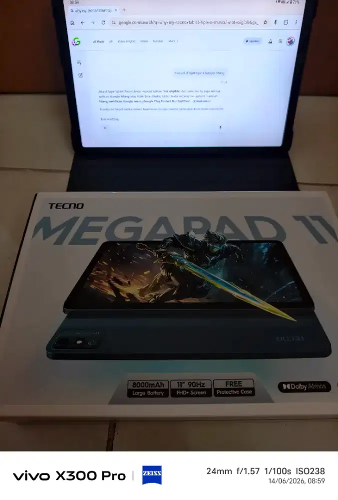 Tecno Mega pad 11 fullset 8+5/256
