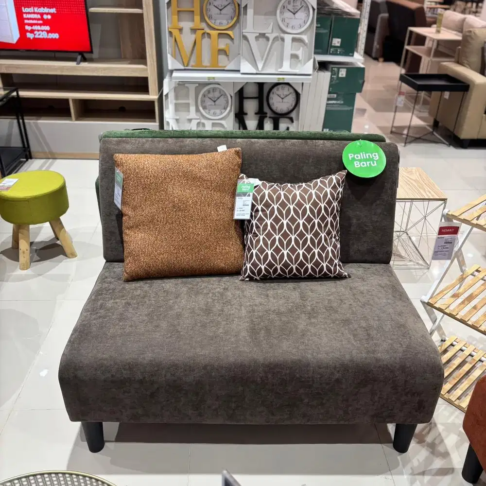 JUAL BARU SOFA 2 SEATER MINIMALIS BAHAN BLUDRU