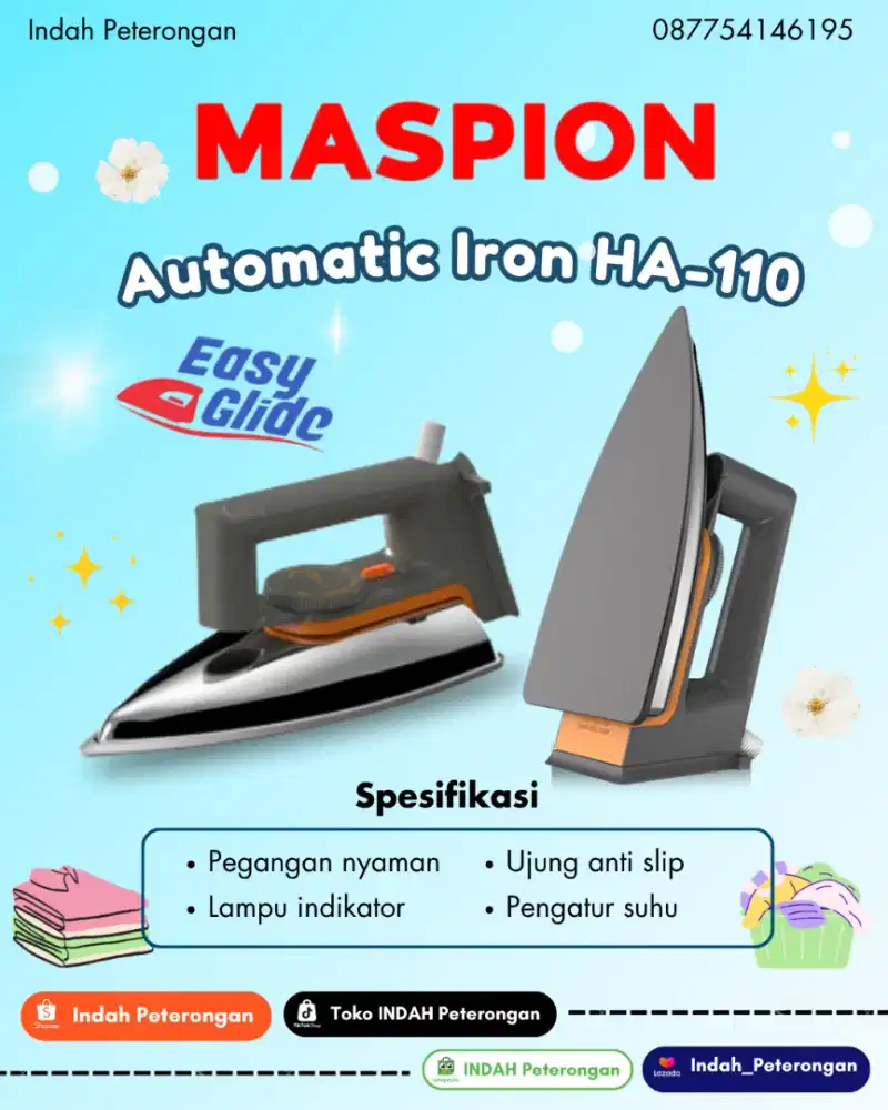 SETRIKA MASPION AUTOMATIC AIRON HA -110