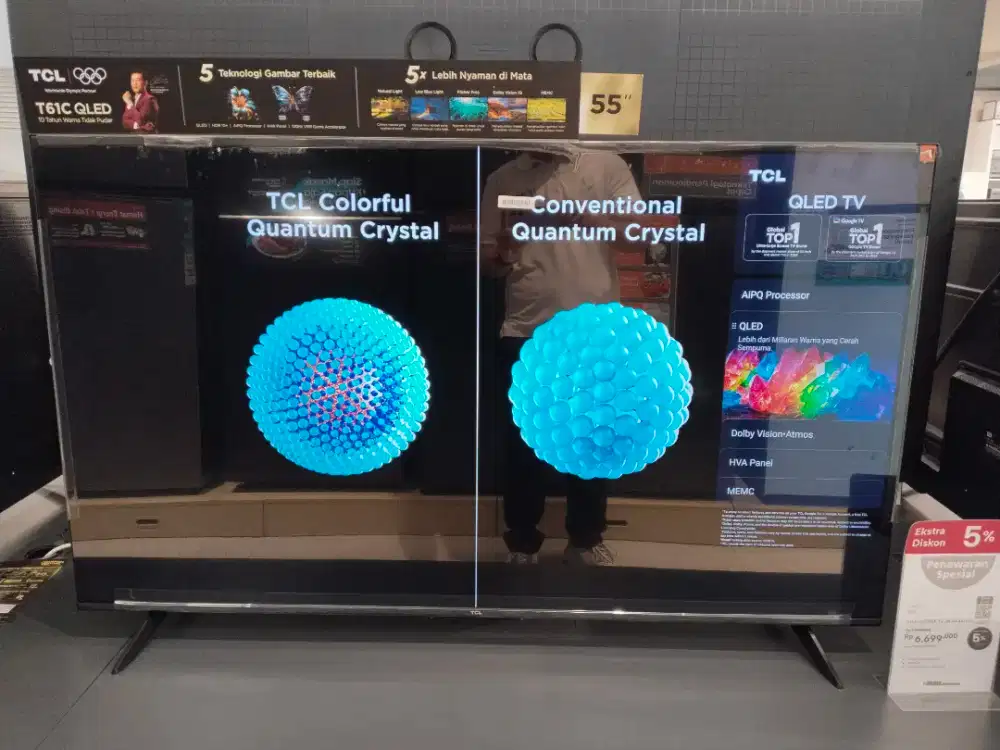 TCL QLED GOOGLE TV 4K 55