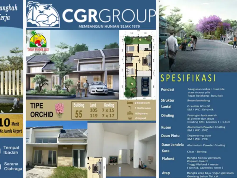Tipe Orchid 2 Tahun Taman Pondok Legi Selatan Surabaya by CGR Group