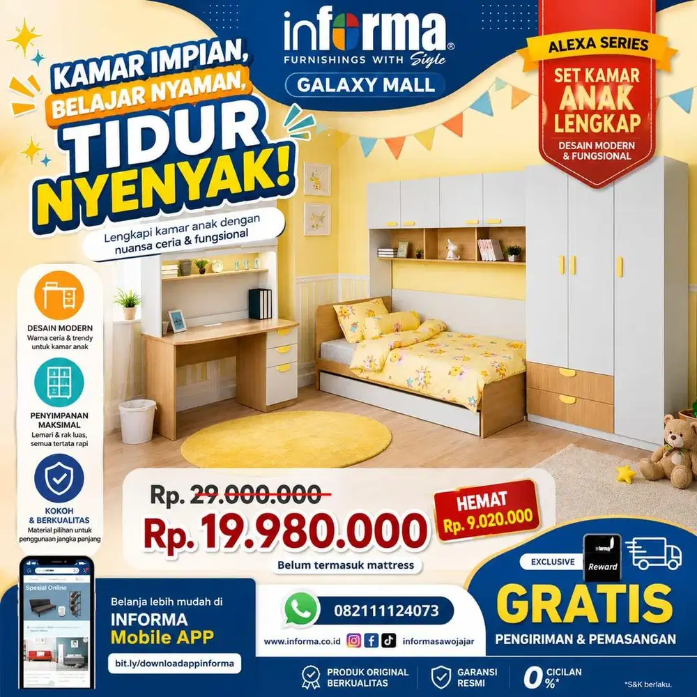 tempat tidur set alexa series