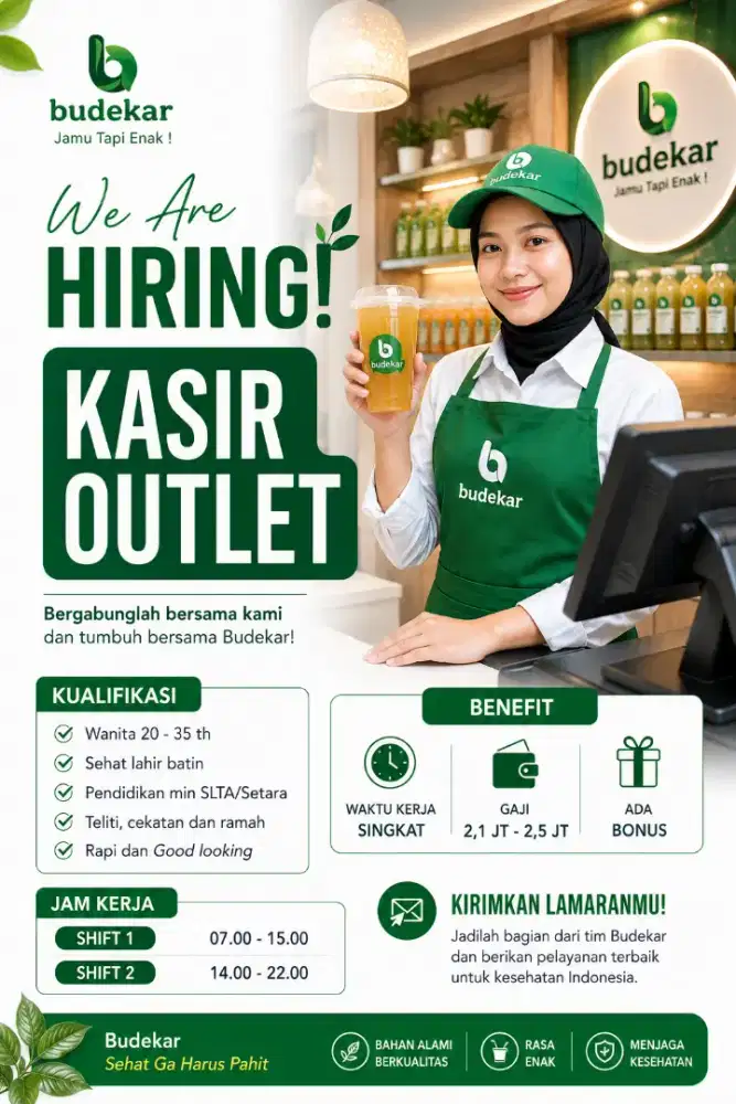 LOKER KASIR OUTLET MINUMAN HERBAL
