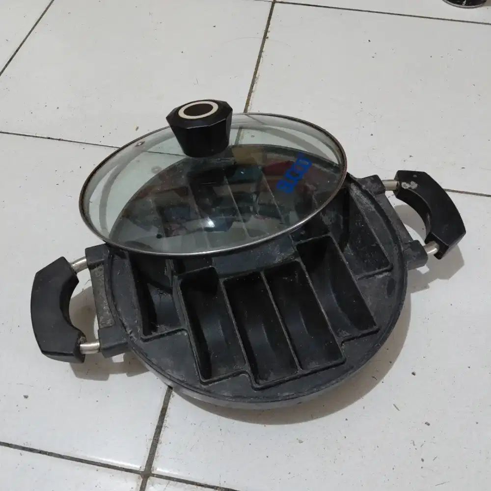 Cetakan Kue Pukis / Pancong Teflon Suggo (10 Lubang) + Tutup Kaca