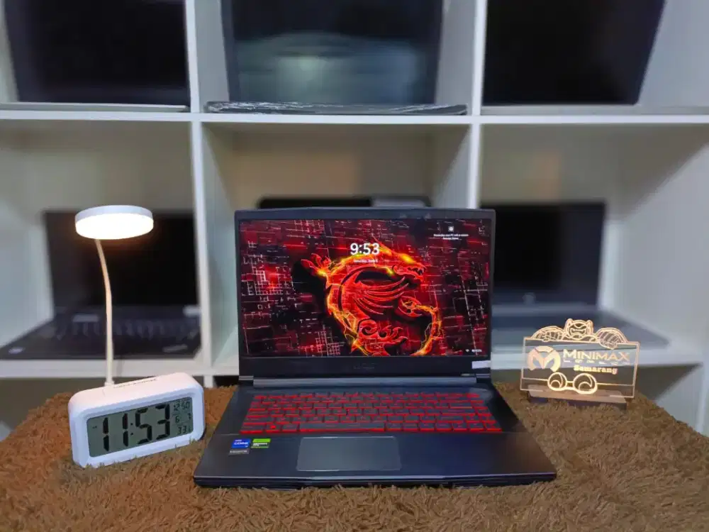 MSI Thin I7 RTX 3050 Garansi Resmi Ram 16GB NVME 512GB Backlight FHD