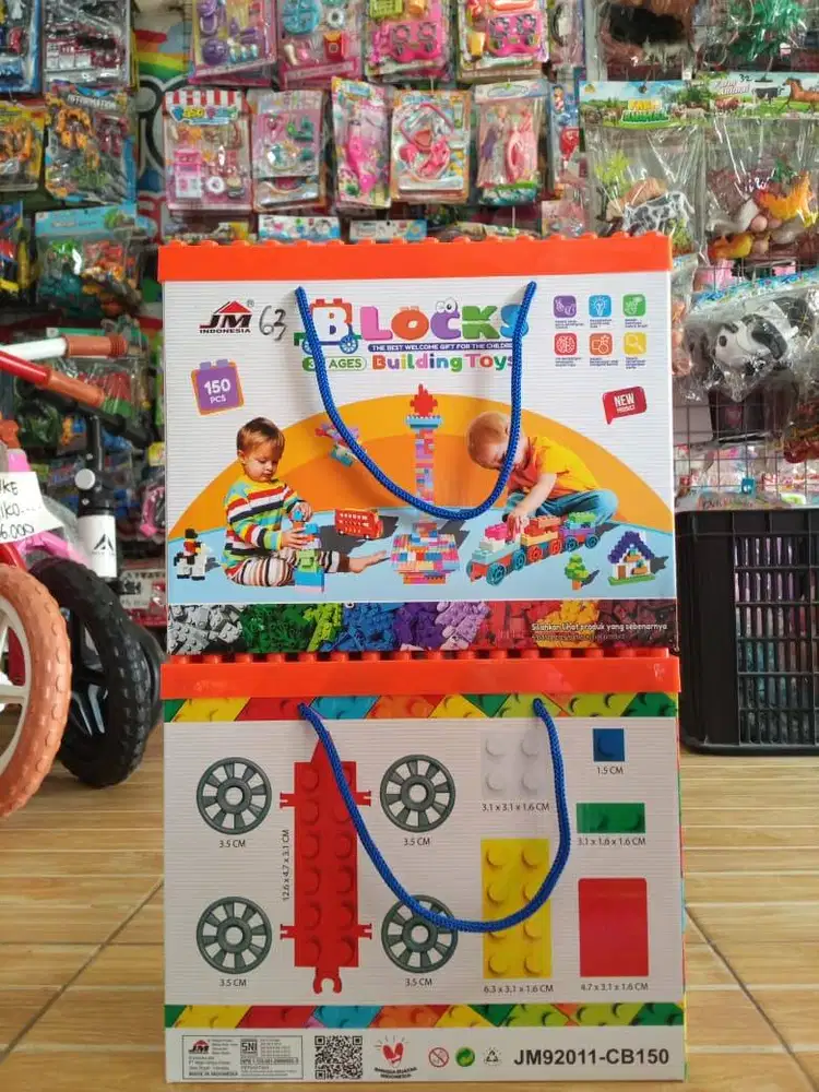 mainan anak  lego block susun  isi 150pcs