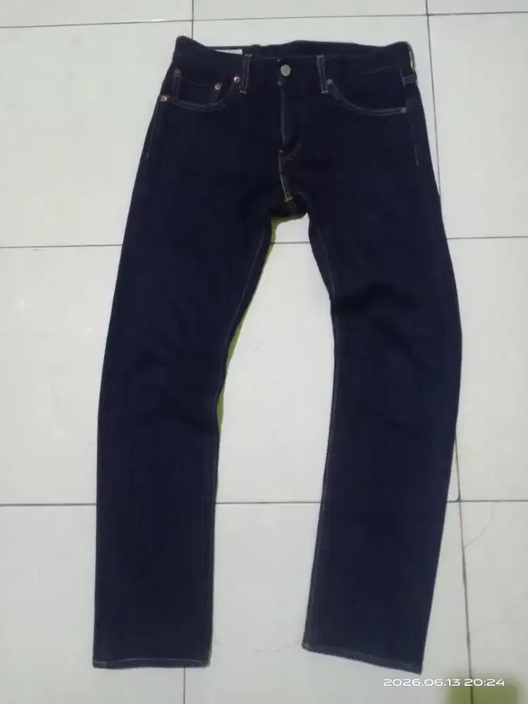 Celana jeans pria Levis 511 Premium Made In Japan Big E salvedge