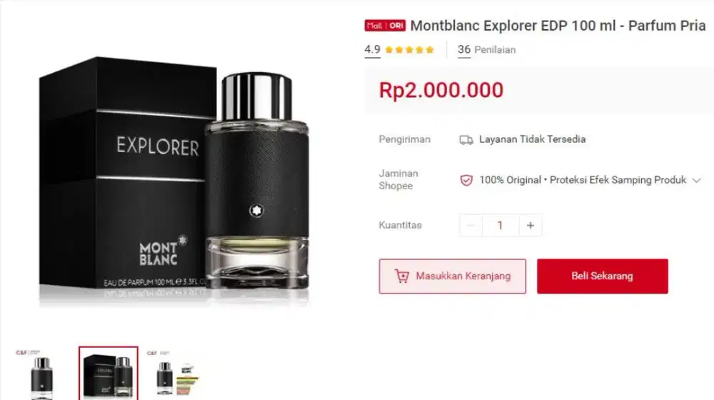 Original Parfum Montblanc Explorer 100ml