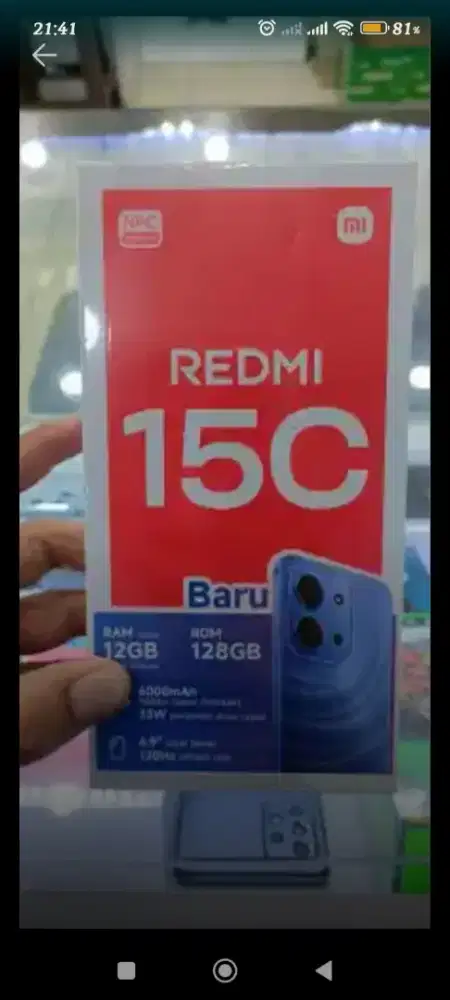 Redmi 15c,ram 6+6 rom 126