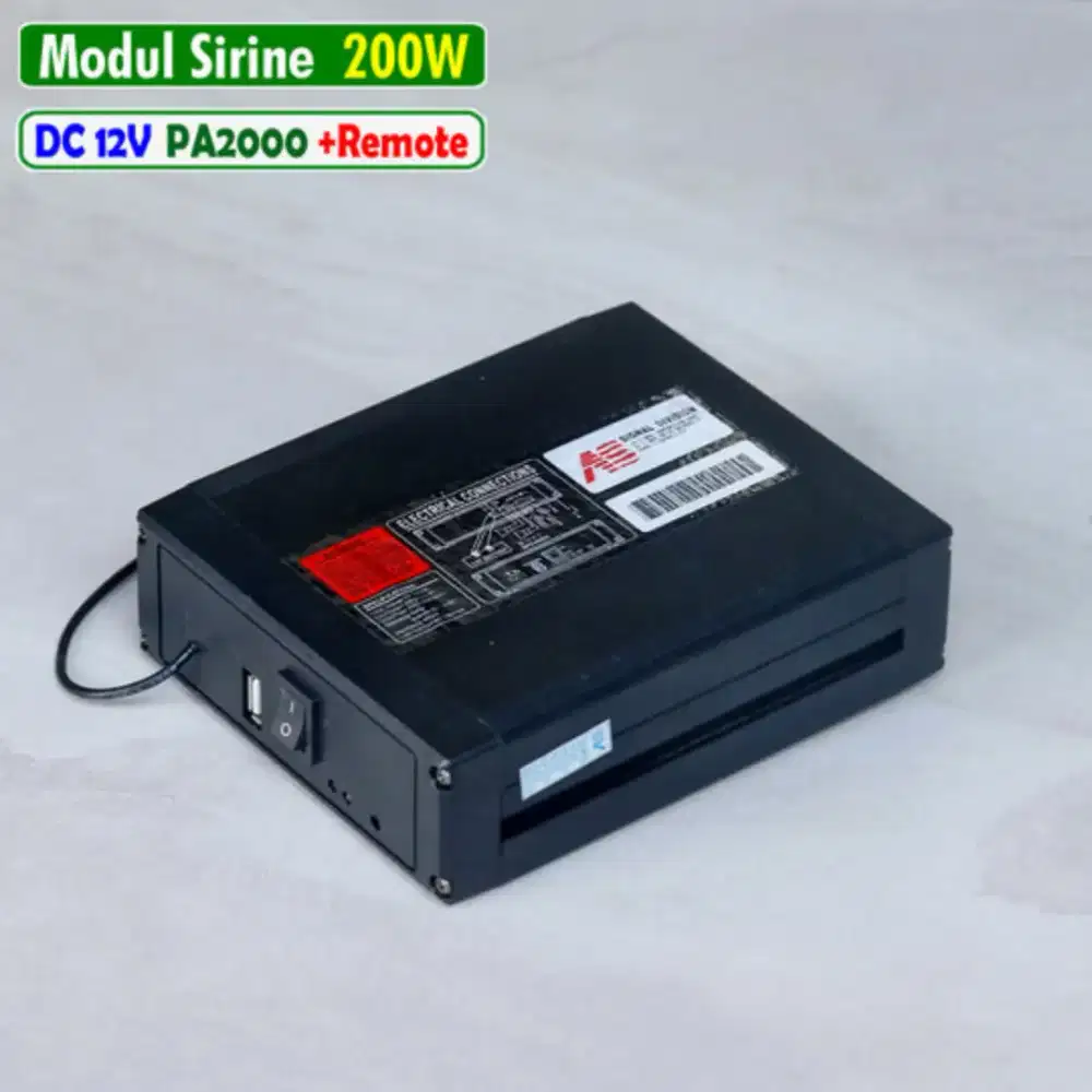 Modul Sirine 200W Wireless 12V PA 2000 Ampifier Alarm Klakson 18 Nada