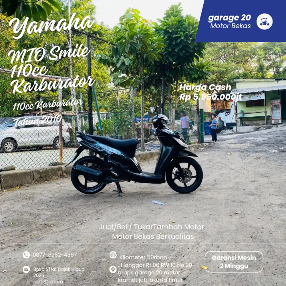 Yamaha Mio Smile 110cc Karburator Tahun 2010 Pajak Hidup