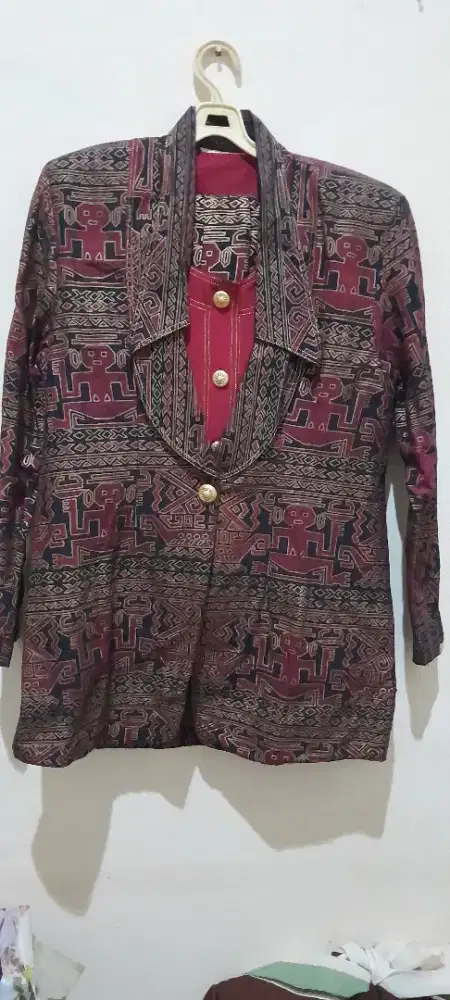 Setelan dress dan rok batik preloved