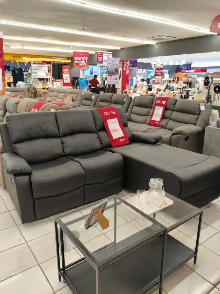PROMO SOFA SUDUT L + RECLINER