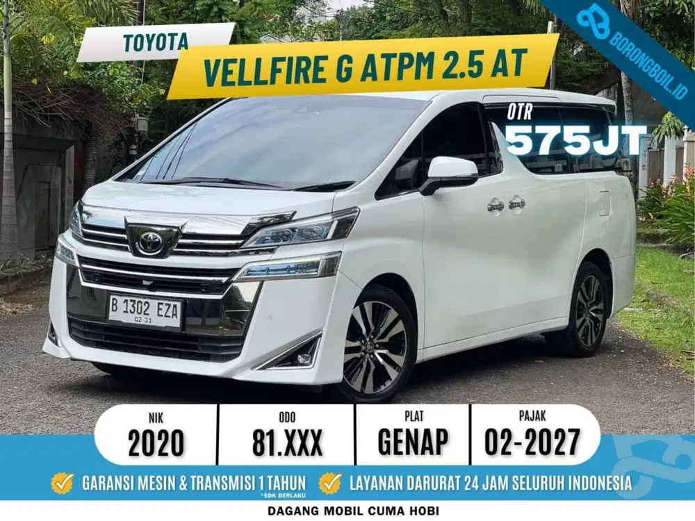 Toyota Vellfire G ATPM 2020 PUTIH