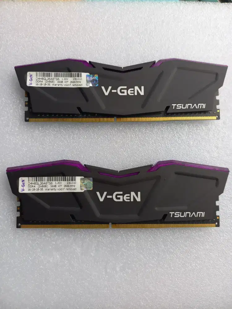 V-GeN TSUNAMI DDR4 (2x8GB) 16GB Kit 2666MHz RAM Gaming