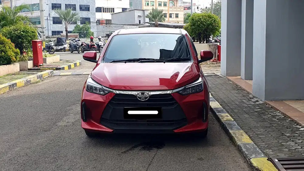 Km 6rb toyota agya g cvt matic 2024 merah pajak panjang