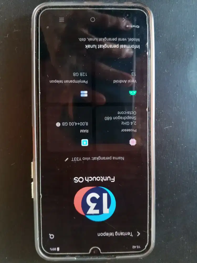 Vivo y33t ram 8/138 Snapdragon