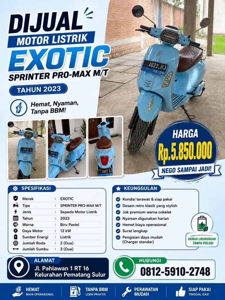 Di jual motor listrik