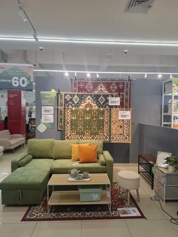 SOFA L SLEEPER KAIN EMPUK BISA CICIL 0%