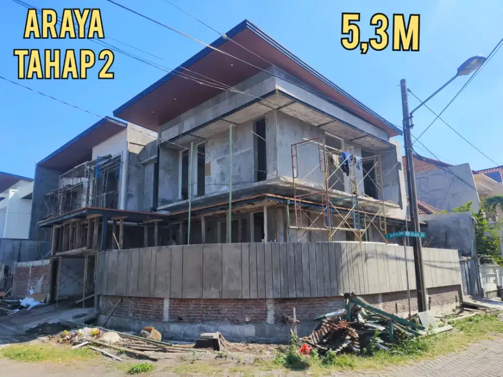 ‼️BARU GRESS‼️RUMAH HOOK MODERN TROPIS MEWAH ARAYA 2 GALAXY BUMI PERMAI SURABAYA TIMUR. DEKAT MERR, MANYAR, KLAMPIS, ITS, Dsb