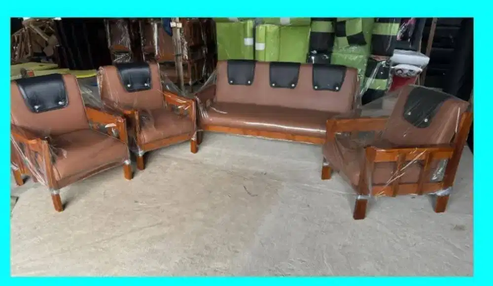 Kursi tamu kayu model ligna 3111 + meja