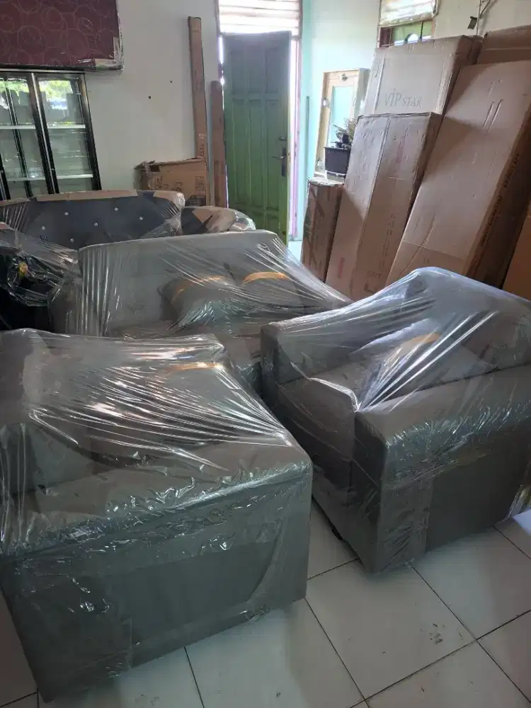 Kursi tamu minimalis tipe 211 full kulit + meja