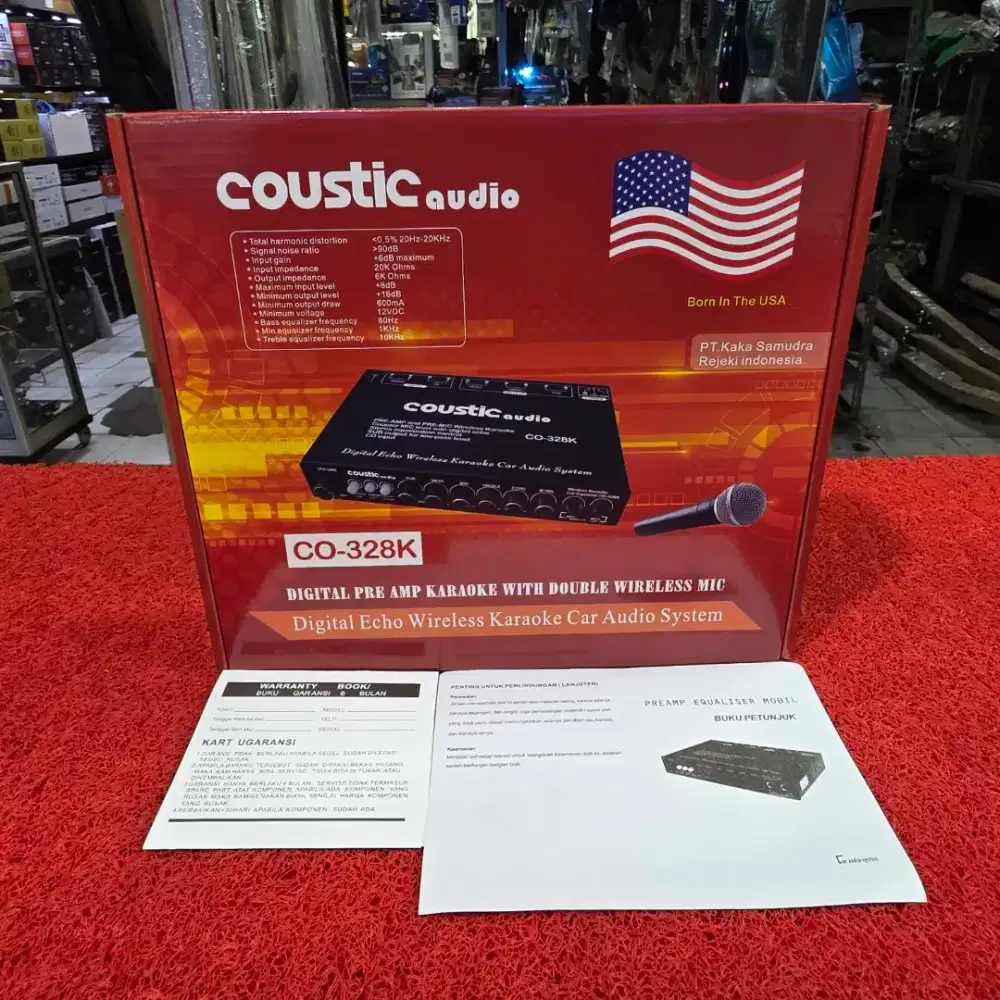 Parametrik coustic audio CO-328K Pre Amp Karaoke free Mic Wireless
