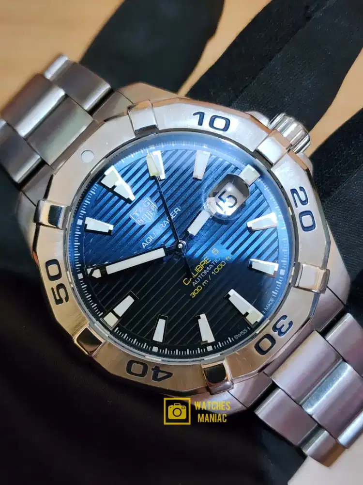 Jam Tangan Luxury Original Taq Heyer Aquaracer Blue Automatic Swiss