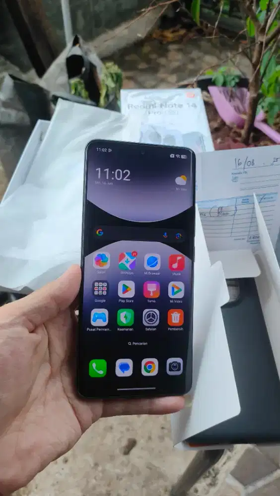 Dijual cpt bsa TT Xiaomi Redmi NOTE 14 PRO 8/256GB Fullset ORI Likenew