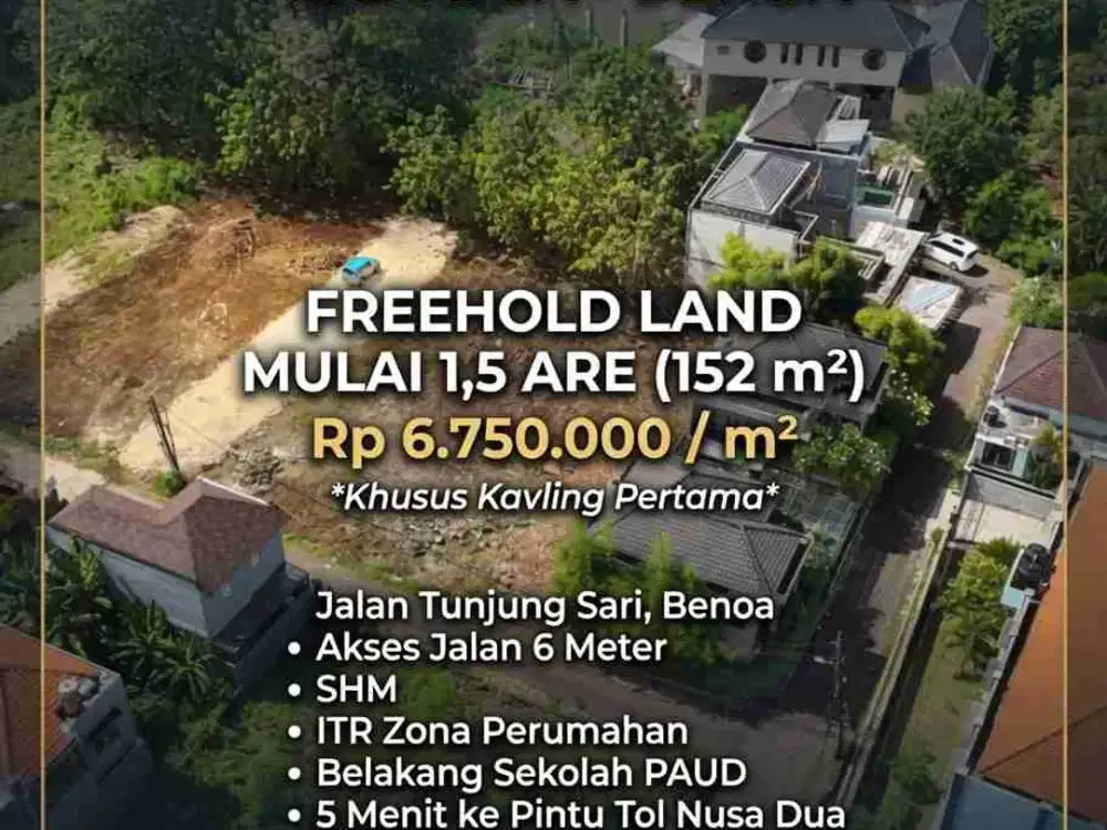 Tanah Kavling Murah di Komplek Villa Taman Mumbul Nusa Dua Bali