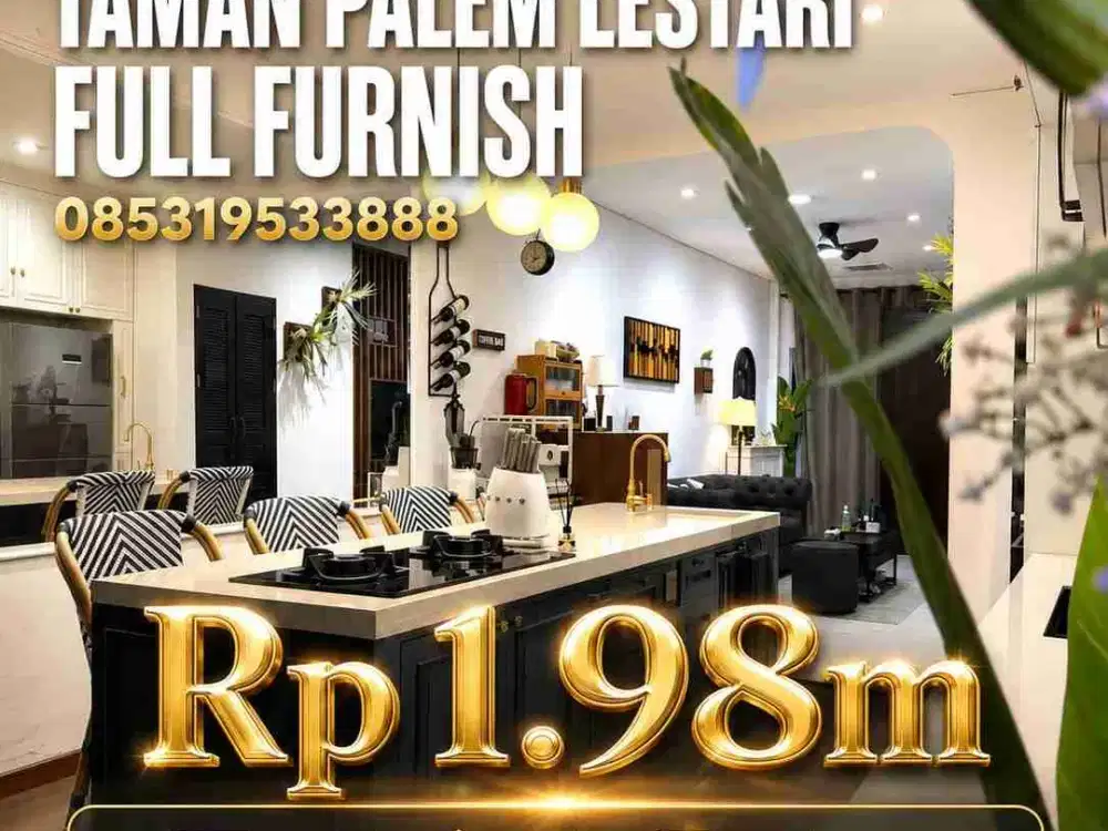 Wilson Dijual rumah full furnish di taman palem lestari