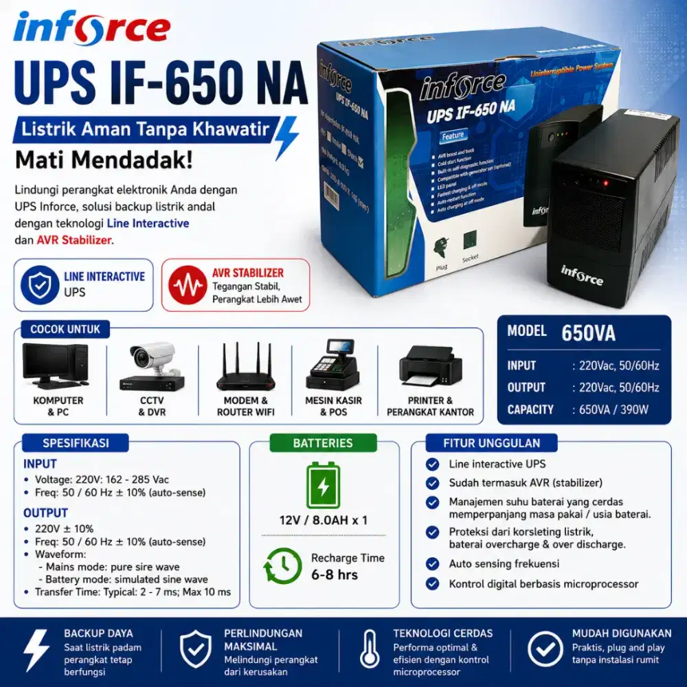 UPS INFORCE 650VA/NA