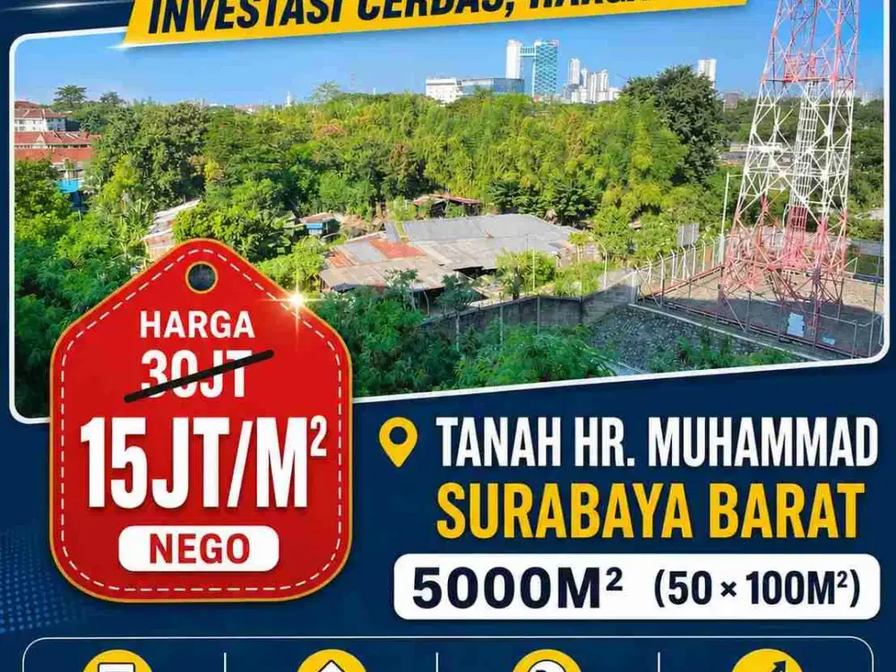 Murah Tanah Hr Muhammad 15 jt / m2