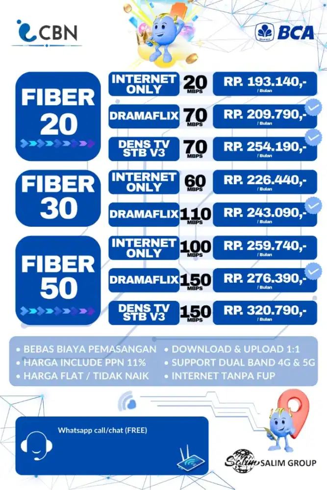 WIFI CBN GRATIS PASANG HARGA FLAT