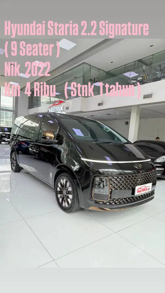 Hyundai Staria 2.2 Signature (9 seater)nik 2022 Black Siap paki